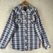 Buffalo David Bitton Men Size XXL Checked Cotton Slim Long Sleeve Casual Shirt