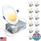Ensenior 12 Pack 4 Inch LED Recessed Ceiling Light, Dimmable, 2700K-5000K 5CC