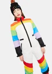 [dELiA*s by Dolls Kill] Sweet Retreat Rainbow Puffer Snowsuit