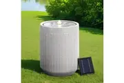 Gardeon Solar Fountain Water Feature Outdoor Fountain LED Lights Beige
