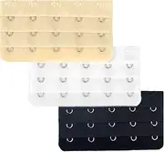 [DoHope] 3pcs Women's Bra Extender Strap 5 Hook 3/4in Plus Size Bra Extension Band