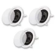 Acoustic Audio CS-IC63 Flush Mount In Ceiling Speakers with 6.5" Woofers 3 Pack