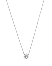 Bloomingdale's Fine Collection Diamond Certified Solitaire Pendant Necklace in 14K White Gold, 1.50 tcw