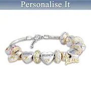 'Forever In A Mother's Heart' Personalised Birthstone Bracelet