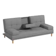 Mendoza Sofa - Grey 2-in-1 with Drink Holder and Storage Grey