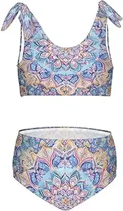 [Caihoyu] Girls Bathing Suits 2-Piecing Bathing Suit Cute Girls Bikini Set with Adjustable Strap