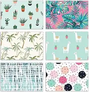 100-Pack All Occasion Greeting Cards, Assorted Blank Note Cards, 4 x 6 inch, 6 Cute & Fun Mixed Designs, Blank Inside, by Better Office Products, with Envelopes, 100 Pack