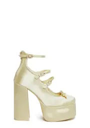 [Sugar Thrillz] Smiling Melody Platform Heels - Yellow