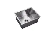 304 HANDMADE STAINLESS STEEL SINGLE UNDERMOUNT KITCHEN SINK 600MM