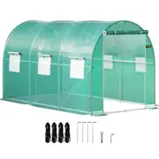Walk-in Tunnel Greenhouse Galvanized Frame & Waterproof Cover 12x7x7 ft