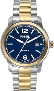 [FOSSIL] Men's Two-Tone Stainless Steel Heritage Analogue Watch, 43mm