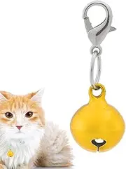 Colorful Pet Collar With Bell Charm Pendant, Key Rings for Dogs and Cats, Potty Training Accessory (Random Color)