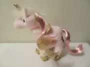 Douglas Light Pink Gold Suki Unicorn Plush NWT