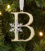 Target Wondershop Metal Golden Monogram *B* Letter Snowflake Christmas Ornament