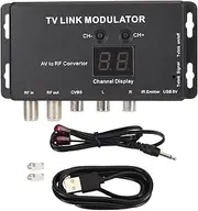 TV Link Modulator, UHF Modulator Universal Composite A/V to RF Coax Agile Modulator RF TV Micro Modulator Compact RF Modulator Converter