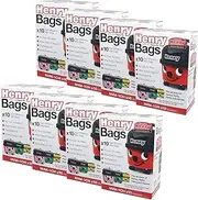 Box of 8 x Packs of 10 x Genuine Henry Bags - NVM-1CH Genuine Hepa flo dust Bags - Fits All 160-300 Sized tubs - Henry Hetty James Basil