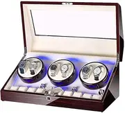 [CFZSALK] Automatic Watch Winder Box 6+10 Watch Storage Box Piano Paint Finish Built-in Illumination for Man Women Watches Watch Winder Display Watch Box Case Watch Storage KeYJ