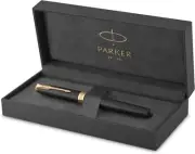 Parker Sonnet Matte Black Fountain Pen Gold Trim Premium Gift Boxed Writing Tool