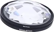 67MM Kaleidoscope Filter, Kaleidoscope Glass Prism Lens Fi Lter with 62mm Adapter, Special Effects Filter Accessories for Digital Cameras and SLRs