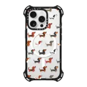 iPhone 16 Pro Bounce Case MagSafe Compatible DACHSHUNDS (Clear)