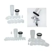 10 Sets Paint Spray Gun Cup Lids Liners Kit with Micron Filter 165/400/600ML