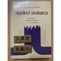 在飛比找蝦皮購物優惠-Applied Statistics 2e / John N