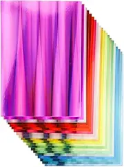 40 Sheets Holographic Card Stock Paper 20 Colors Assorted Intense Refelective Cardstock 250GSM for Smart Die Cutting Machine, Scrapbook, DIY Crafts