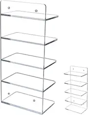 Qfdiwr Sunglasses Display, Glasses Display Stand - Erase Glasses Storage Shelves, 5 Layer Acrylic Sunglasses Organiser Display Holder Stand for Glass Table