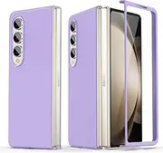 [HIYUUTTBS] Compatible for Samsung Galaxy Z Fold 4 Case, Ultra-Thin Silky Hard PC Matte Bumper Cute Pretty Phone Case Cover for Samsung Galaxy Z Fold 4 5G, Purple(12-20)