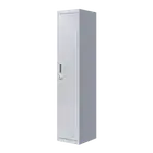 Salvatore Angelotti Grey One-Door Office Gym Shed Clothing Locker Cabinet - 3-Di