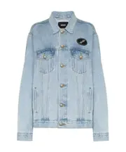 logo-patch denim jacket S,XL,L,M Blue