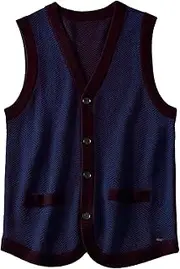 [ZHILI] Mens Sweater Vest Solid Knitted Lightweight Thermal Cardigan,DXL Big and Tall Vest