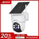 ANRAN 4MP Wireless Solar Security Camera PTZ CCTV Home House 2-Way Audio