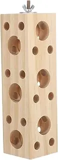 Mipcase Bird Block Chewing Toy Small Animals Bird Foraging Toys Bird Perch Toy Wooden Parrot Teething Toy Shredding Biting Wood Bird Cage Accessories Bird Cage Toy for Hamster Lovebird