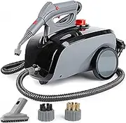 Handheld Steam Cleaner, 1500W Multi-Purpose Household Steamer for Cleaning with 6 Brushes, Portable Canister Steamer for Deep Cleaning Floors, Windows, BBQ Grills, Ovens, Vehicles and More
