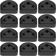 12Pcs 3-Hole Bridge Beads Classical Flamenco Guitar Beads for Acoustic Classical Guitar Nylon String Folk Guitar Ukulele Musical Instrument Accessories, Black