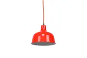 Danica Classic Dome Metal Cord Drop Pendant Light Lamp - Luminous Bright Red.