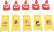 Generic 10pcs Traffic Cones Construction Signs Educational for Model Train Layouts Table Scenes Promotes Traffic Safety Awareness