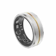 Smart Ring Fitness Tracker Ring for Women & Men Multi-Modes Fitness Tracker Rate Pedometer Sleep Monitoring Waterproof Bluetooth Connectivity Long Lasting Batteries (Gold Plating 1,US 10#)