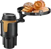 Car Cup Holder Tray | Portable Adjustable Automotive Cup Holders | Multifunctional 360° Rotatable Detachable Table for Convenient Dining