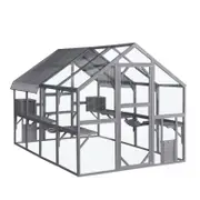 YES4PETS XXXXL Pet Cat Bird Ferret Shelter Condo with Escape Door Wooden Kitten Cage House