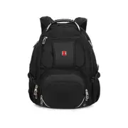 Swisswin Swiss waterproof 17" laptop School Travel Backpack - Black