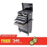 SP TOOLS 307 Piece 15 Drawer Metric/SAE Tool Kit - Black SP50105X