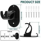 6Pcs Curtain Rod Brackets Self-Adhesive Curtain Rod Holder GoJsU
