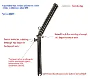 Outrigger Rod Holder Fully Adjustable Trolling use Both 30 & 90 Degree Holder x2