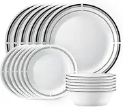 Corelle Vitrelle Dinnerware Set, Brasserie (18-Piece Set)