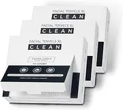 Disposable Face Towel, 7.9" x 9.4 "Inches Face Towelettes Disposable, 100% Viscose Fiber Extra Thick Soft Clean Facial Towels For Sensitive Skin, Makeup Remover, Face Wipes, 3 Travel Pack, 30 Count