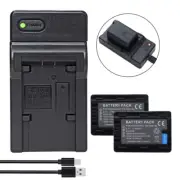 2x VW-VBK180 Battery+Charger for Panasonic HC-V10K V100 V100K HDC-HS60 SD60
