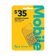 AUSTRALIAN OPTUS $35 PREPAID MULTIFIT SIM CARD KIT 4G/5G STANDARD NANO MICRO