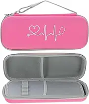 iplusmile Stethoscope Case Hard Carrying Case Portable Stethoscope Travel Storage Bag Cover Organizer for Stethoscope Nurses Accessories Pink